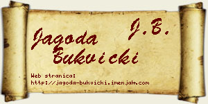 Jagoda Bukvički vizit kartica